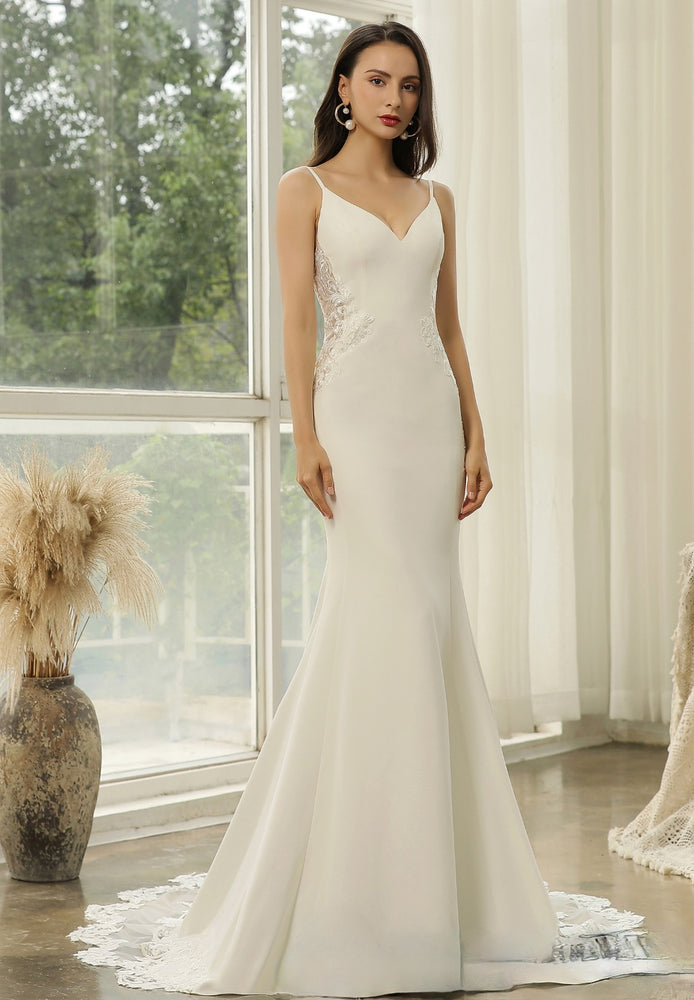 
                      
                        Graceful Illusion Lace Fit and Flare Wedding Dress
                      
                    