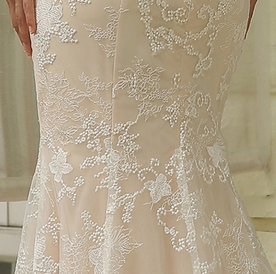 Load image into Gallery viewer, Off-the-Shoulder Sheath Wedding Dress with Luxury Illusion Lace
