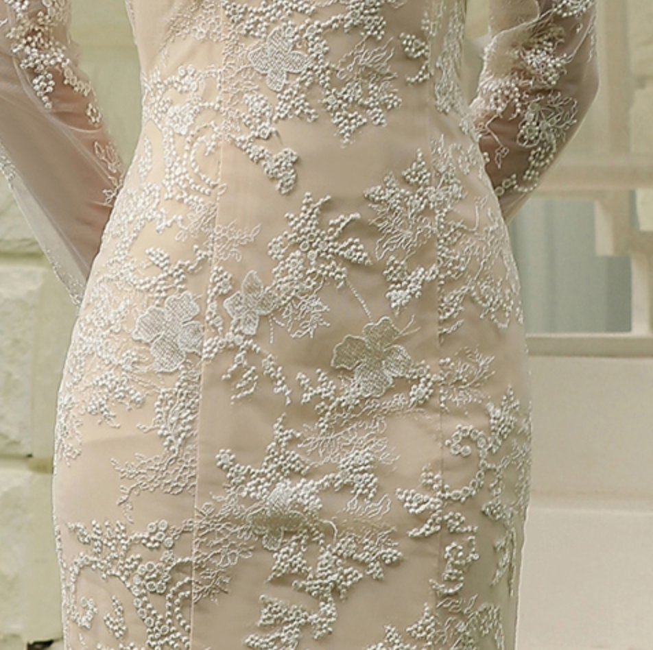 
                      
                        Off-the-Shoulder Sheath Wedding Dress with Luxury Illusion Lace
                      
                    