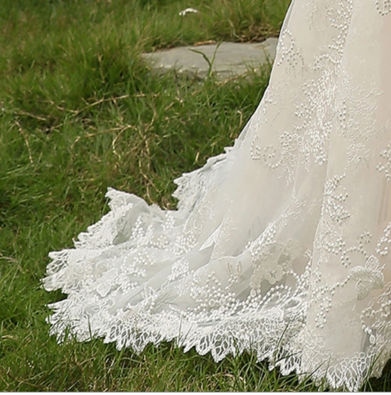 Load image into Gallery viewer, Off-the-Shoulder Sheath Wedding Dress with Luxury Illusion Lace
