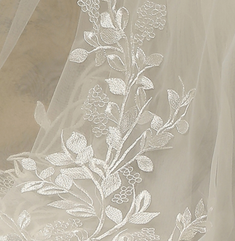 
                      
                        Appliquéd Straps Keyhole Back Bridal Gown
                      
                    
