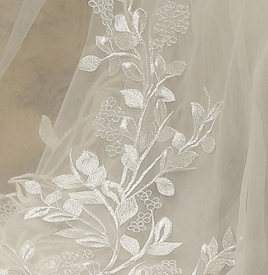 Appliquéd Straps Keyhole Back Bridal Gown – TulleLux Bridal Crowns ...