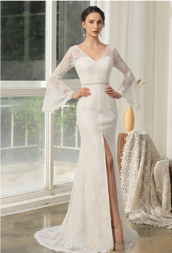 Rent : Rachm Design - Silver Long Sleeves Gown – Dresscodes