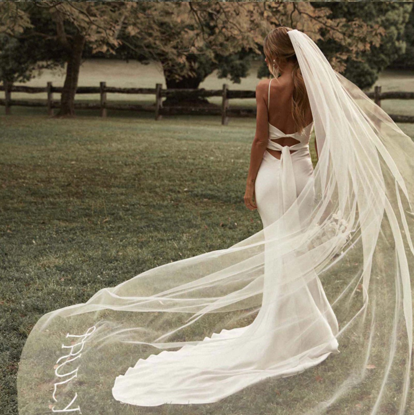 A-Line Off-Shoulder V-Neck Satin Wedding Dress Bridal Gowns With Train –  SQOSA