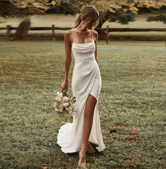 Romantic Floral Boho Wedding Dresses Strapless Beach Wedding Gown