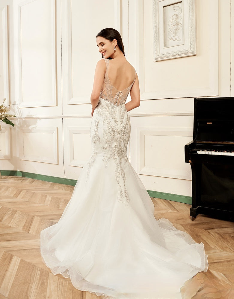 
                      
                        Mermaid Embroidered Heavy Beaded Wedding Dress
                      
                    