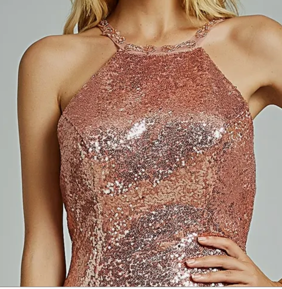 
                      
                        Stretch Halter Neckline Sequin Mermaid Bridesmaid Dress
                      
                    