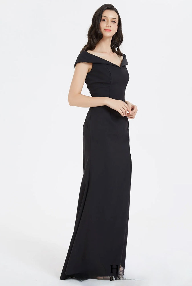 
                      
                        Classic Off The Shoulder Split Long Bridesmaid Dress
                      
                    