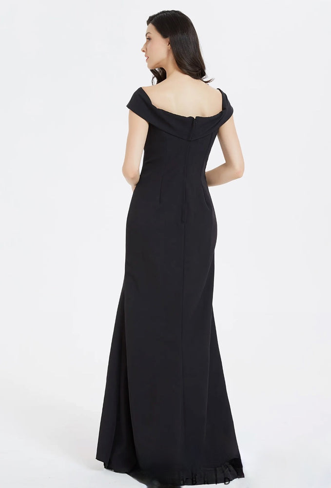 
                      
                        Classic Off The Shoulder Split Long Bridesmaid Dress
                      
                    