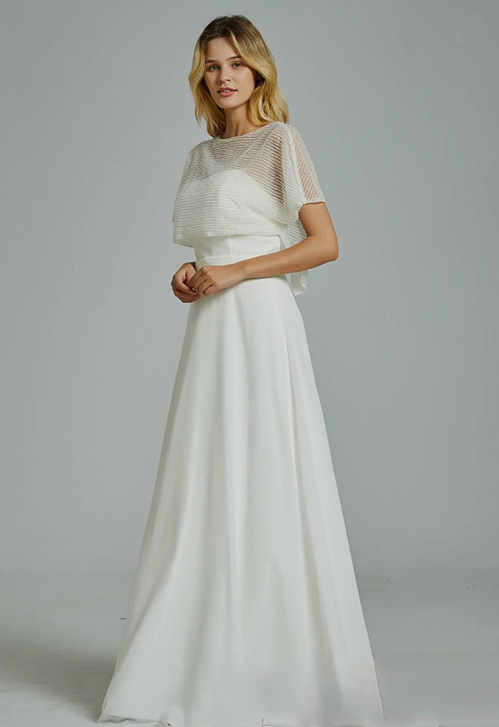 Load image into Gallery viewer, Chic Strapless A-Line Wedding Dress With Beading Seperate Jacket
