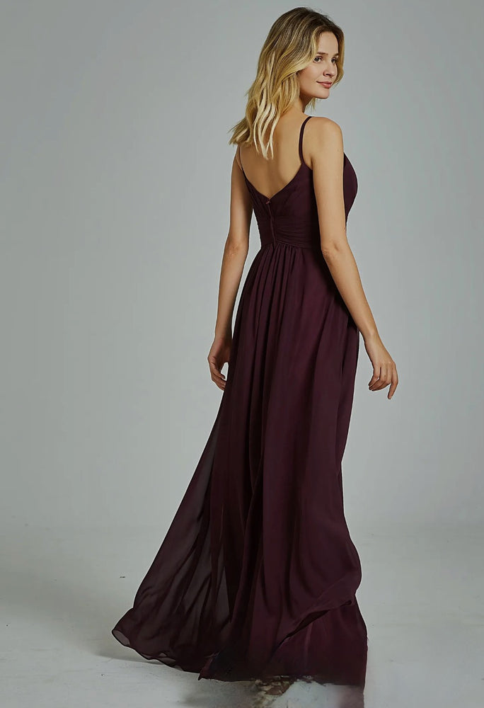 
                      
                        Spaghetti Straps Chiffon Bridesmaid Dress with Twist Front Bodice
                      
                    