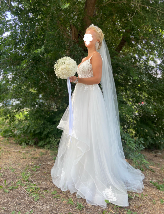 
                      
                        Boho Beach Chic A-Line Tulle Flower Sweep Train Wedding Bridal Dress
                      
                    