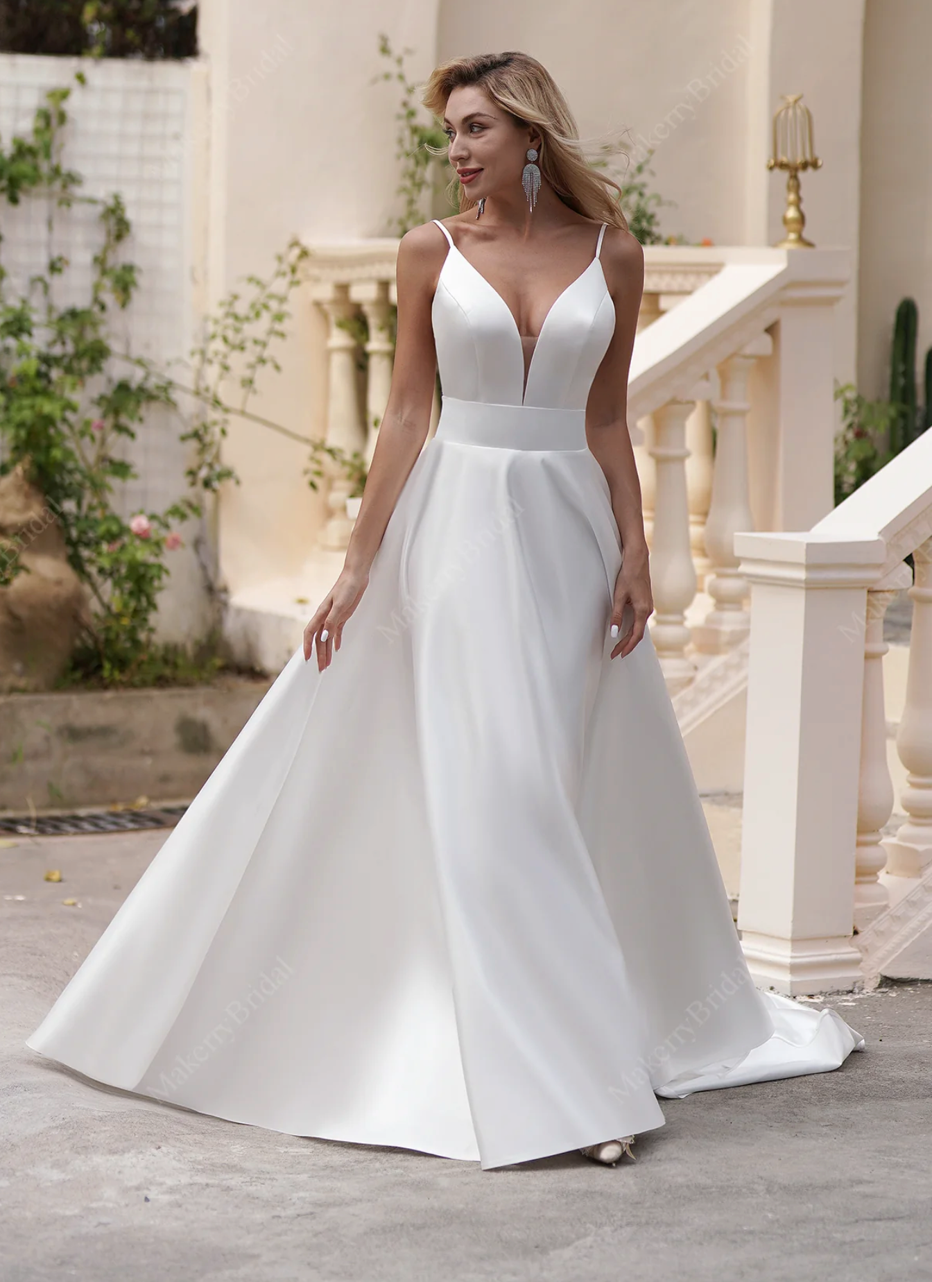 A Satin Timeless Ball Gown With Pockets