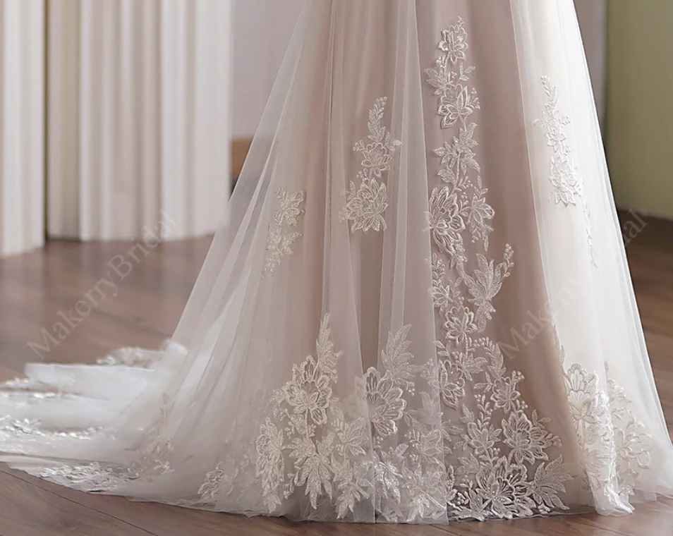 
                      
                        Tulle Mermaid Bridal Gown Subtle Scoop Neckline Sheer Back
                      
                    