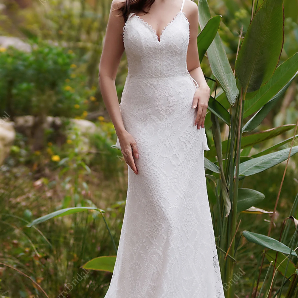 
                      
                        Geometry Lace Bohemian Fit & Flare Wedding Dress
                      
                    
