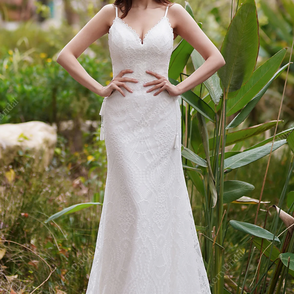 
                      
                        Geometry Lace Bohemian Fit & Flare Wedding Dress
                      
                    