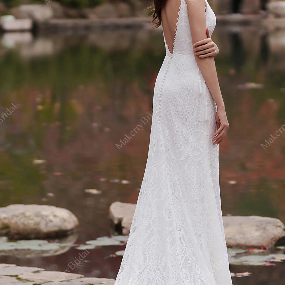 
                      
                        Geometry Lace Bohemian Fit & Flare Wedding Dress
                      
                    