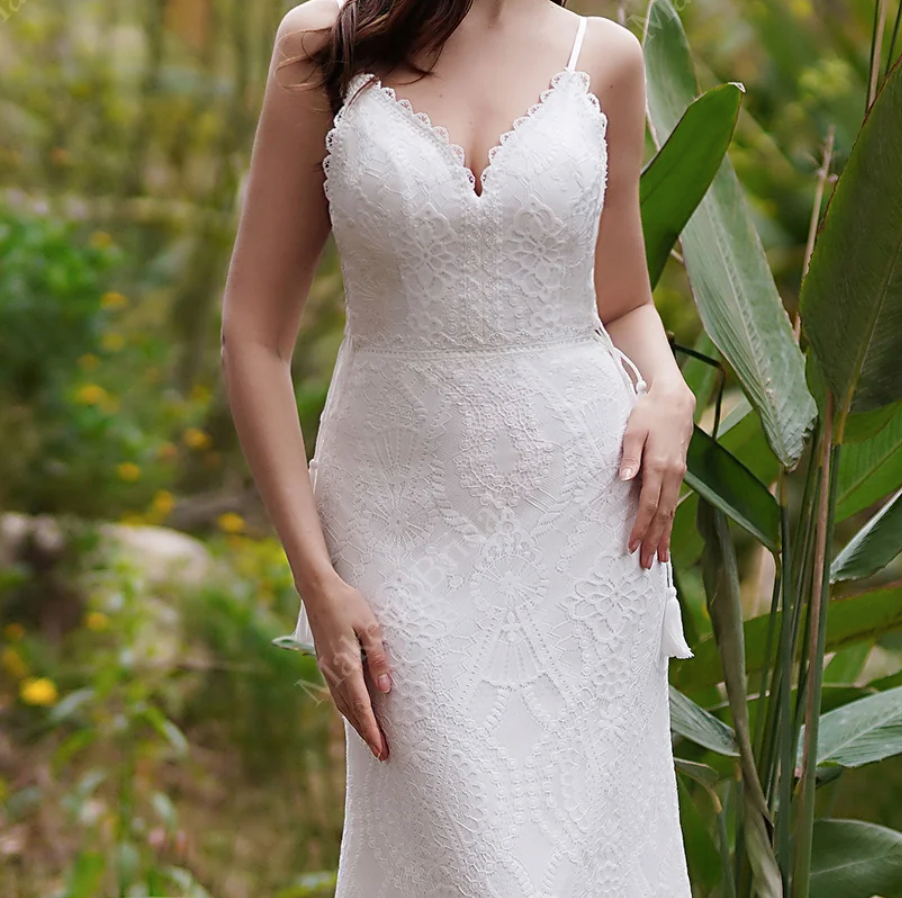 
                      
                        Geometry Lace Bohemian Fit & Flare Wedding Dress
                      
                    