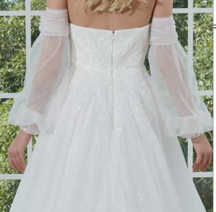 Load image into Gallery viewer, Chic Chiffon Lace Bridal Dress with Detachable Sleeves
