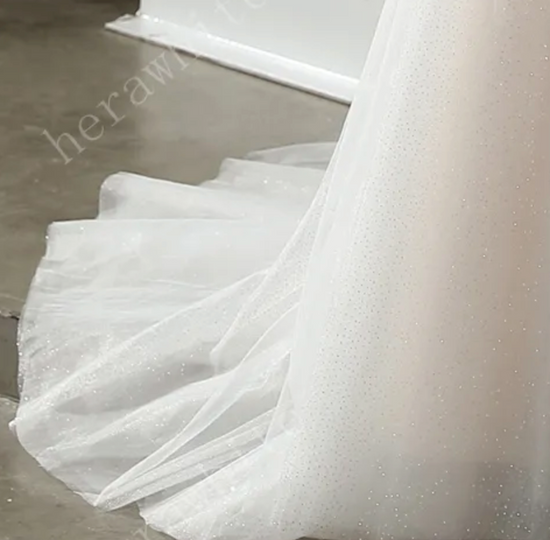 Load image into Gallery viewer, Plunging V-Neck Mermaid Wedding Dress with Illusion Square Back
