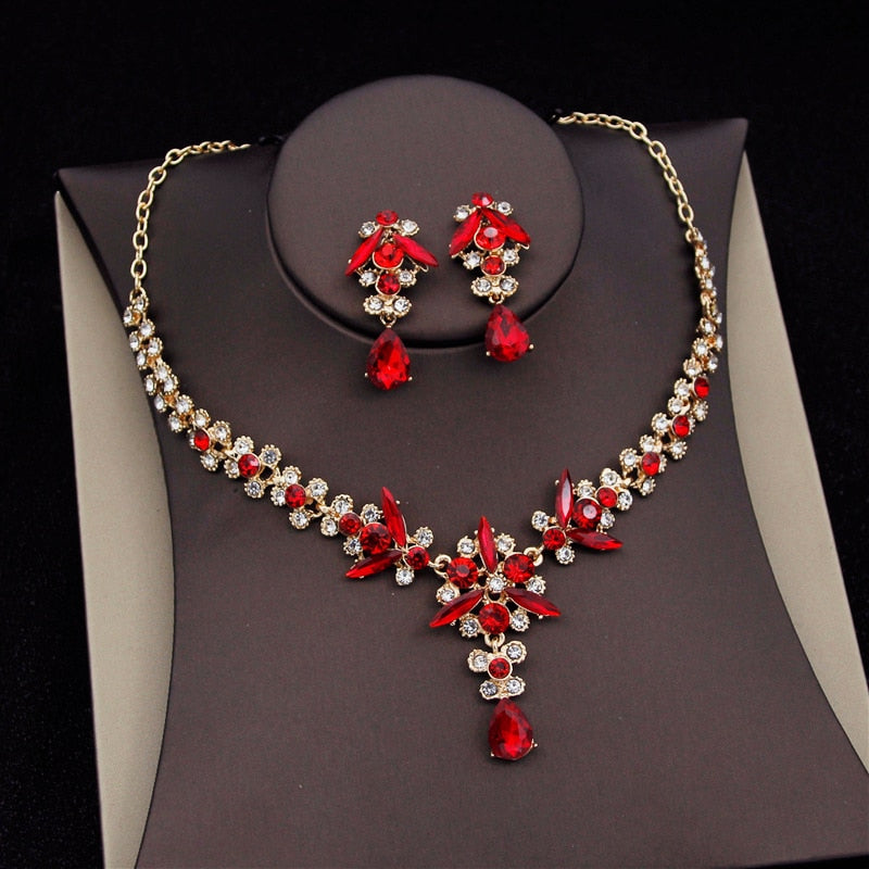 
                      
                        Dramatic Crystal Jewelry Necklace Earrings Sets
                      
                    
