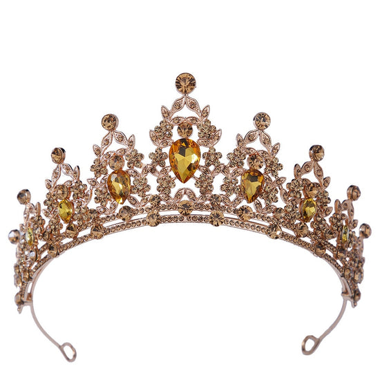 Colorful Tiara Crystal Princess Crown Party Hair Accessories