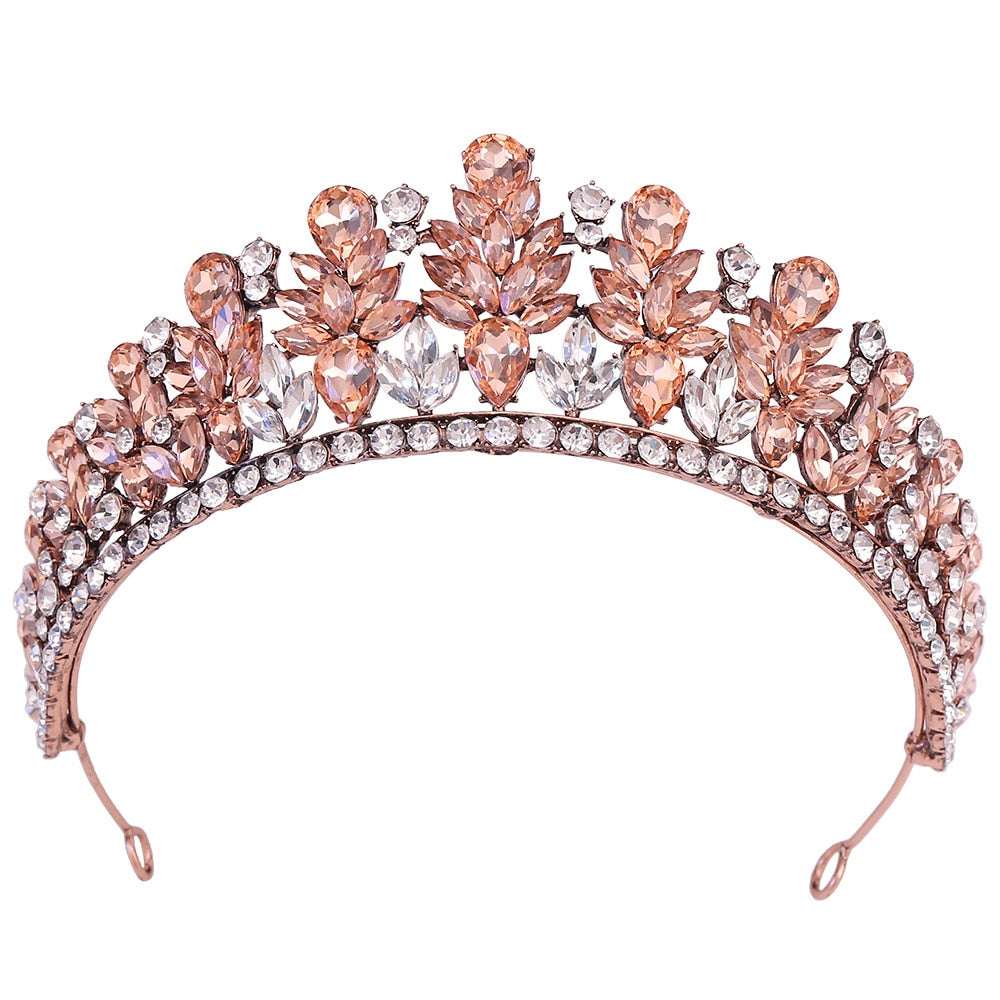 Load image into Gallery viewer, Crystal Wedding Bridal Headband Tiara Crown Multiple Colors
