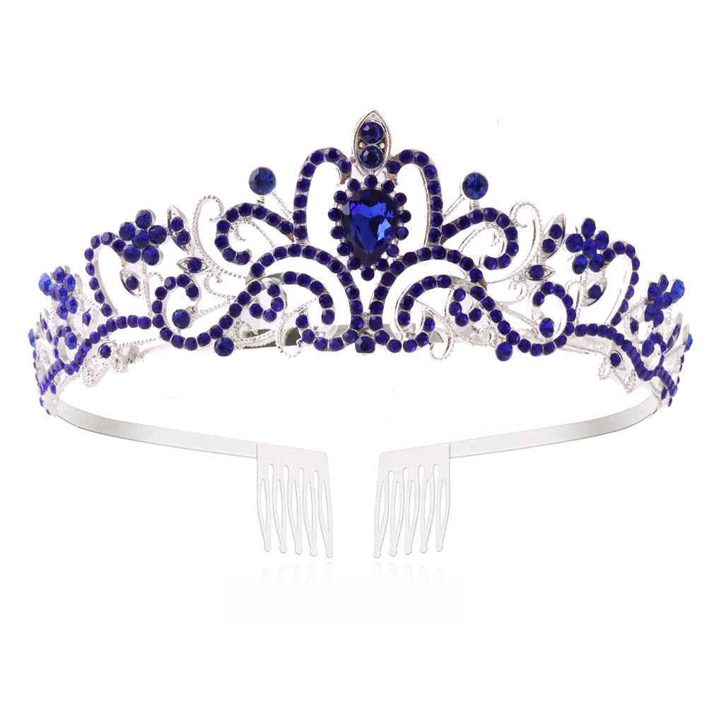 
                      
                        Girls Crystal Crown Tiara with Comb Headband for Girls Birthday Party
                      
                    
