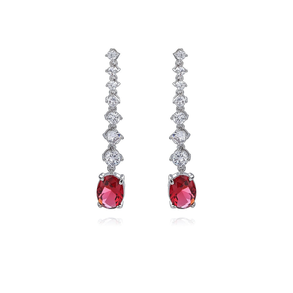 
                      
                        Crystal Cubic Zircon Drop Princess Eugenie Earrings for Weddings Special Events
                      
                    