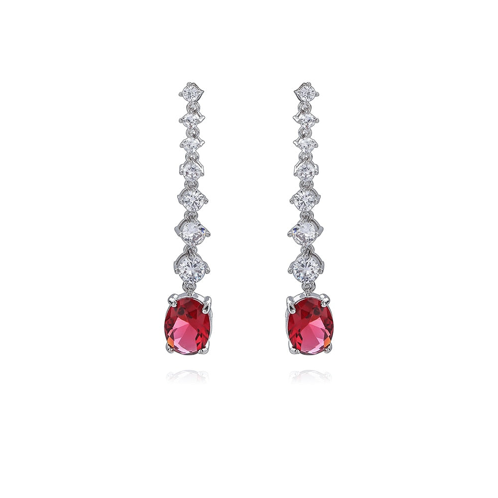 Load image into Gallery viewer, Crystal Cubic Zircon Drop Princess Eugenie Earrings for Weddings Special Events
