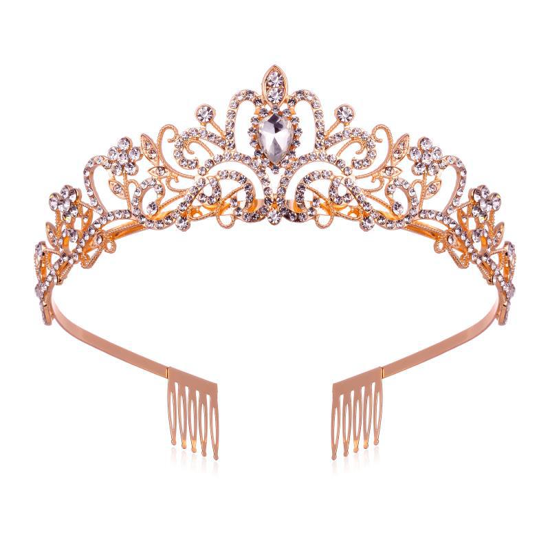 
                      
                        Girls Crystal Crown Tiara with Comb Headband for Girls Birthday Party
                      
                    