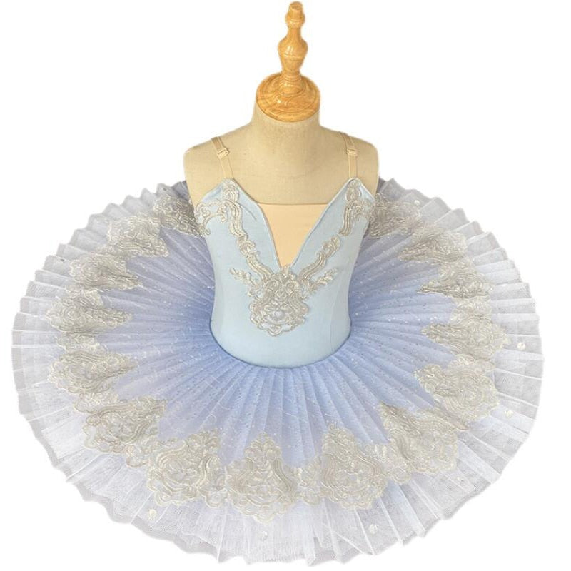 
                      
                        Girls Sequin Ballerina Pancake Tutu Dress Dance Costume
                      
                    