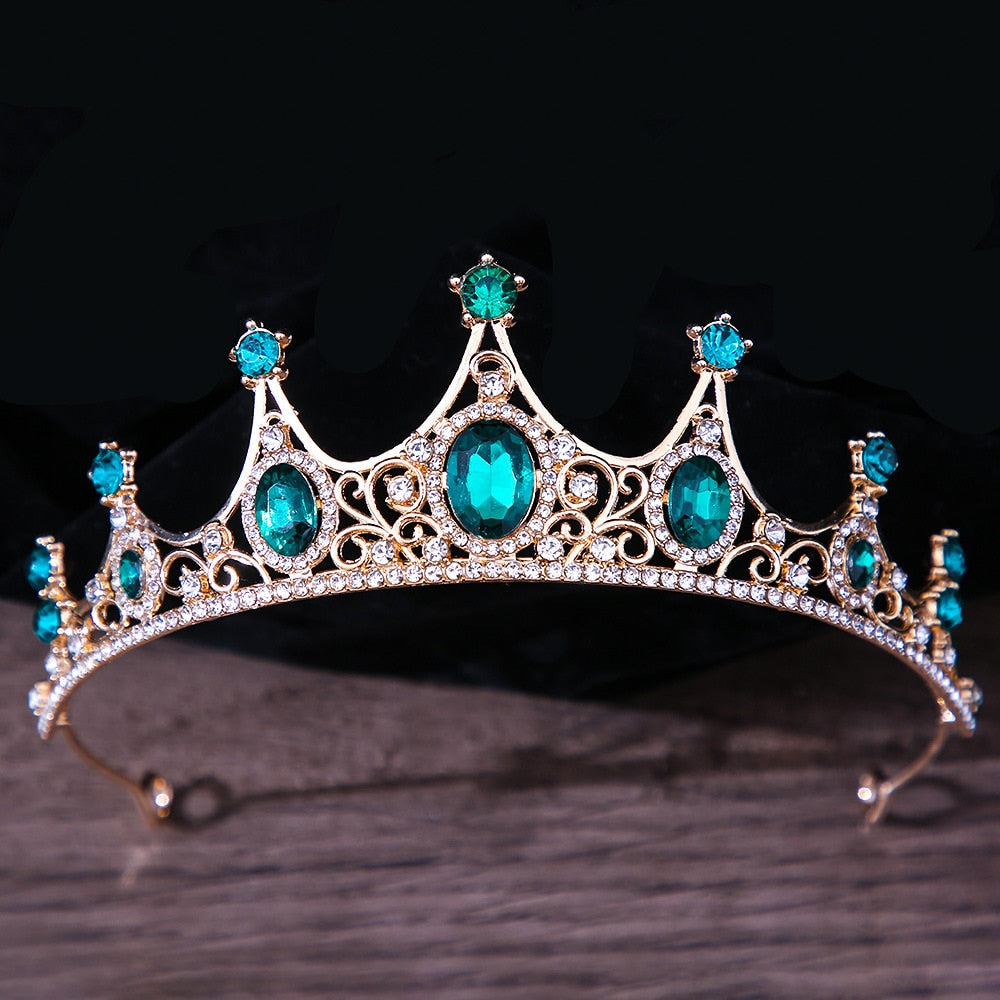 
                      
                        Vintage Gothic Crystal Crown Tiara Hair Accessories in Many Colors
                      
                    
