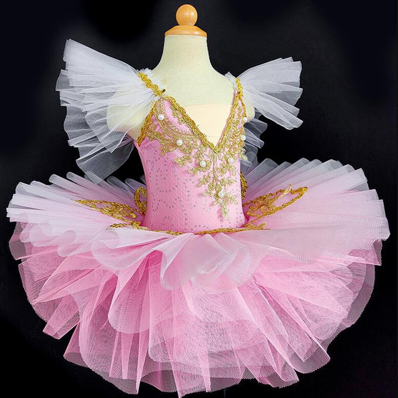 Girls Sequin Ballerina Tutu Princess Dress Dance Costume