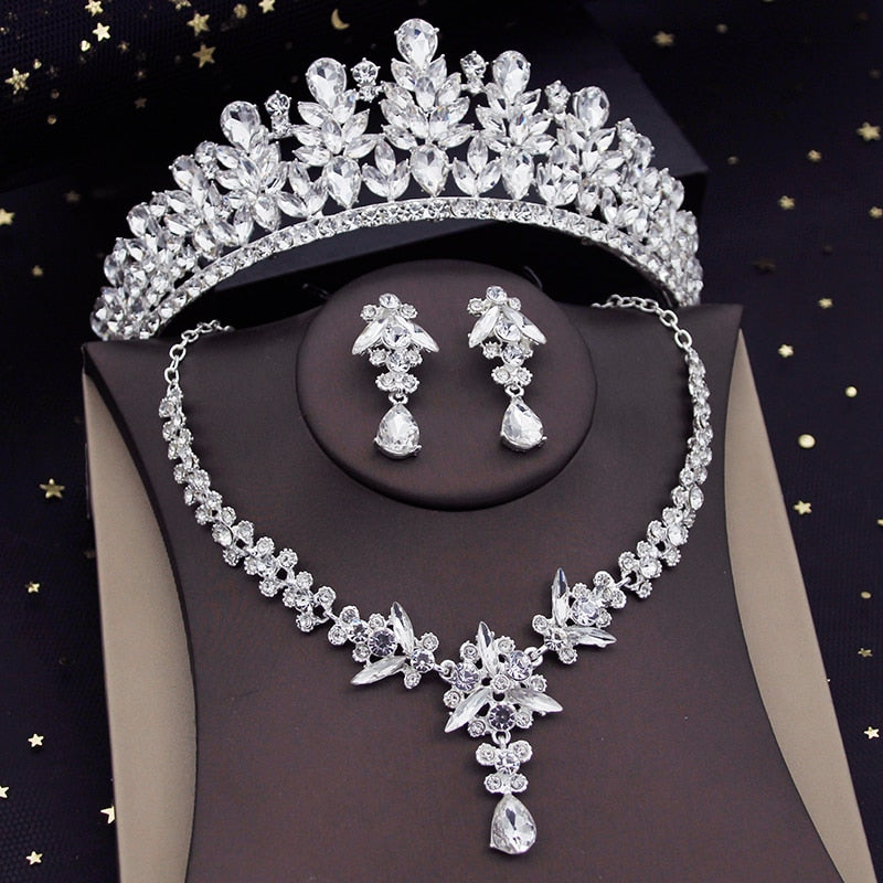 
                      
                        Royal Queen  Jewelry Sets for Women Crown Necklace Earrings Set
                      
                    