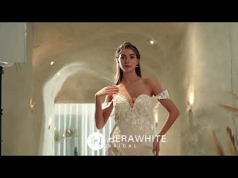 
                      
                        Load and play video in Gallery viewer, Off The Shoulder Mermaid Wedding Dress in Glitter Tulle With Open Back
                      
                    