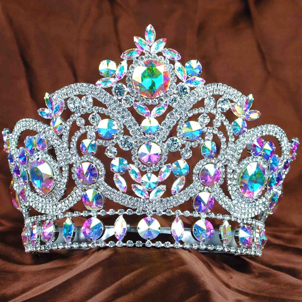 Gorgeous Crystal Tiara Brides Diadem Flower Beauty Pageant Crown - TulleLux Bridal Crowns &  Accessories 