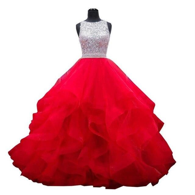 
                      
                        Crystals Quinceañera Dress Ball Gown Ruffled Sequin  Sweet 16 Dress - TulleLux Bridal Crowns &  Accessories 
                      
                    