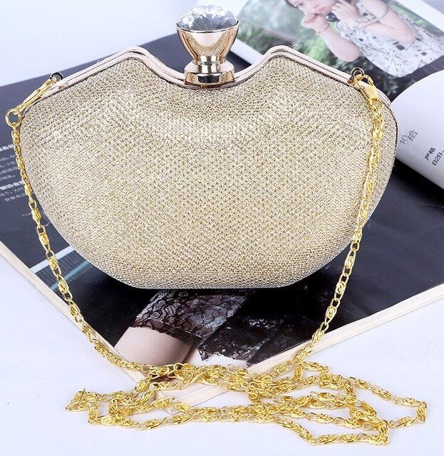 
                      
                        Rhinestone Single Chain Bride Wedding Fashion  Day Clutch - TulleLux Bridal Crowns &  Accessories 
                      
                    