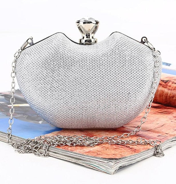 
                      
                        Rhinestone Single Chain Bride Wedding Fashion  Day Clutch - TulleLux Bridal Crowns &  Accessories 
                      
                    