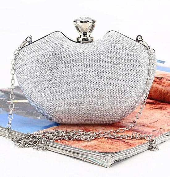 Load image into Gallery viewer, Rhinestone Single Chain Bride Wedding Fashion  Day Clutch - TulleLux Bridal Crowns &amp;amp;  Accessories 
