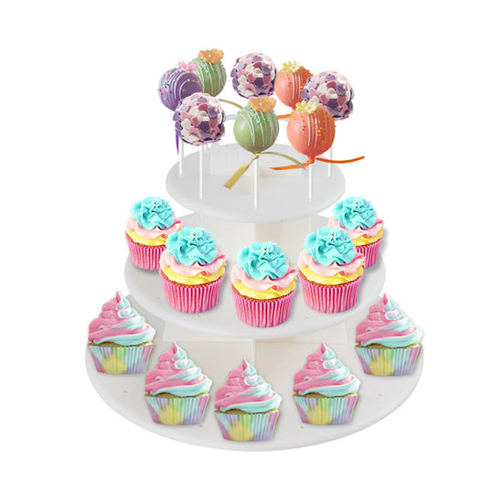 3 Tiers Lollipop Cake Stand Wedding Decoration & Donut Wall Lolly Display Stand Holder Baby Shower Birthday Party Dessert Displays - TulleLux Bridal Crowns &  Accessories 