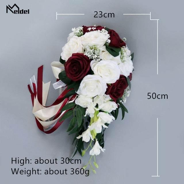 Handmade Artificial Flower Rose Bridal Bouquet, Multiple Colors – TulleLux  Bridal Crowns & Accessories
