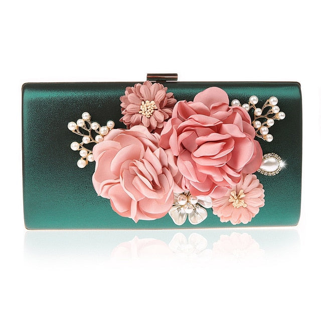 
                      
                        9 Color Styles Handmade Fabric Flowers Evening Bag Luxury Wedding Bride Clutch Bag Pearl  Handbag Mini Purse - TulleLux Bridal Crowns &  Accessories 
                      
                    