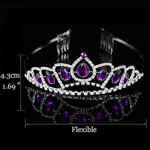 
                      
                        Princess Tiara For Women & Girls  Prom Bridal Birthday Hair Jewelry Accessories - TulleLux Bridal Crowns &  Accessories 
                      
                    