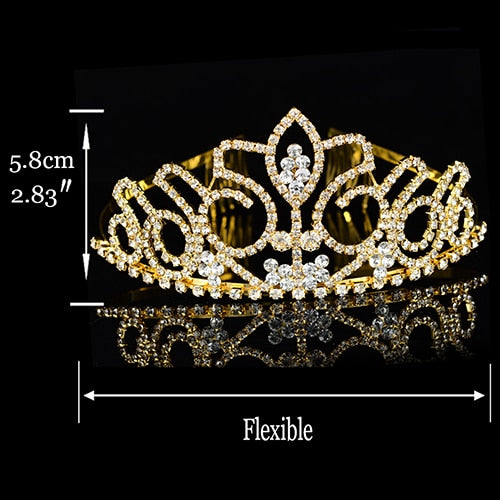 
                      
                        Princess Tiara For Women & Girls  Prom Bridal Birthday Hair Jewelry Accessories - TulleLux Bridal Crowns &  Accessories 
                      
                    