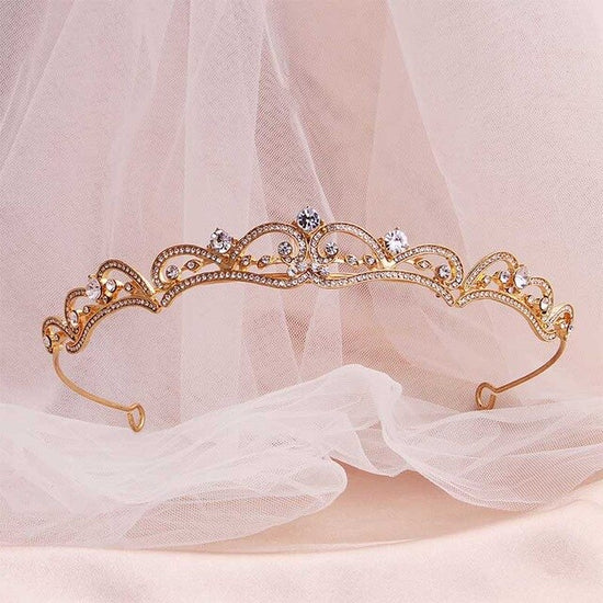 Baroque Wedding Tiara Crown Bridal Hair Jewelry Headpieces - TulleLux Bridal Crowns &  Accessories 