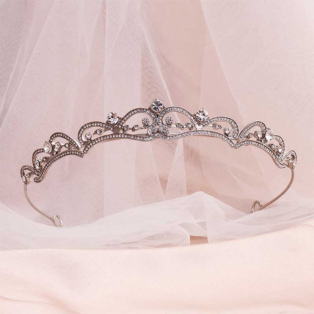 
                      
                        Baroque Wedding Tiara Crown Bridal Hair Jewelry Headpieces - TulleLux Bridal Crowns &  Accessories 
                      
                    