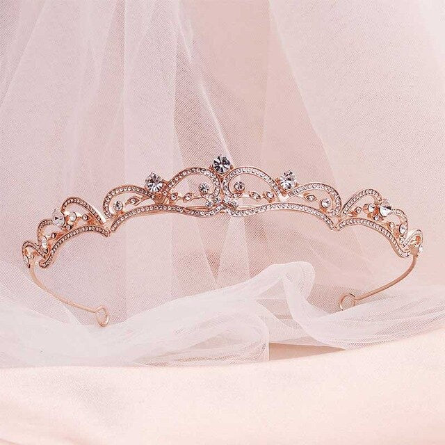 Baroque Wedding Tiara Crown Bridal Hair Jewelry Headpieces - TulleLux Bridal Crowns &  Accessories 