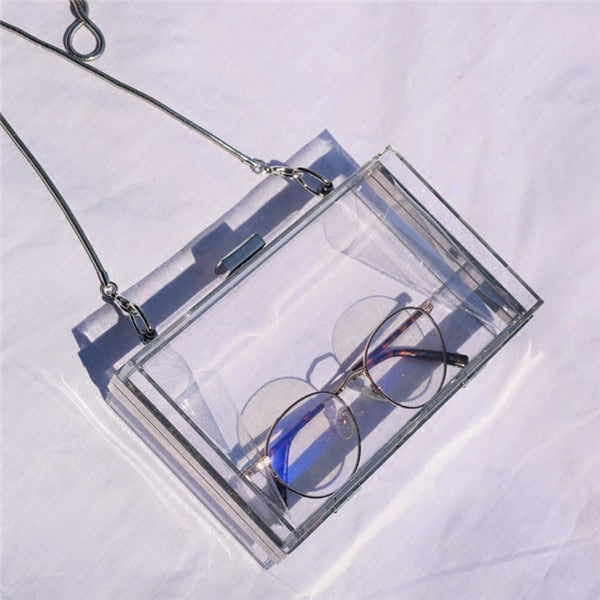
                      
                        Transparent  & Colored Acrylic Clutch Purse Box Shoulder Bag Day Clutches - TulleLux Bridal Crowns &  Accessories 
                      
                    